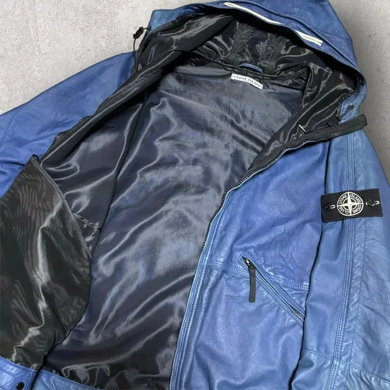 M STONE ISLAND JACKETS 스톤 가죽 자켓 화이트와펜