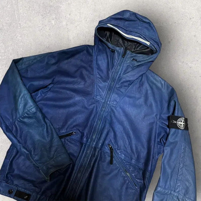 M STONE ISLAND JACKETS 스톤 가죽 자켓 화이트와펜