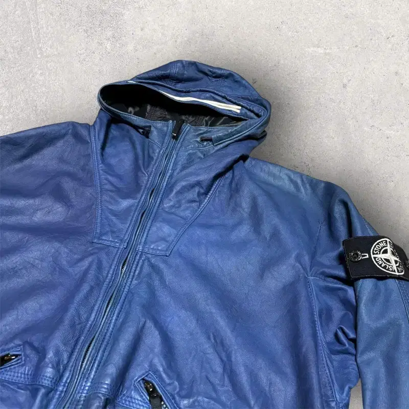 M STONE ISLAND JACKETS 스톤 가죽 자켓 화이트와펜