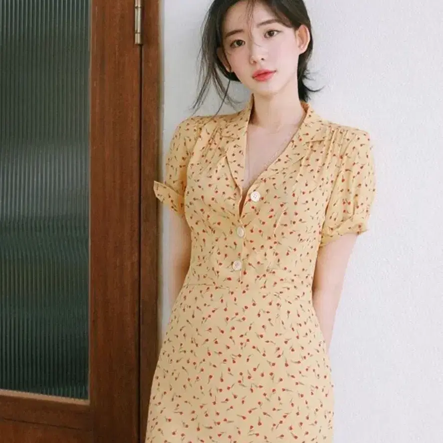 밀크코코아 amelie french red rose dress S사이즈