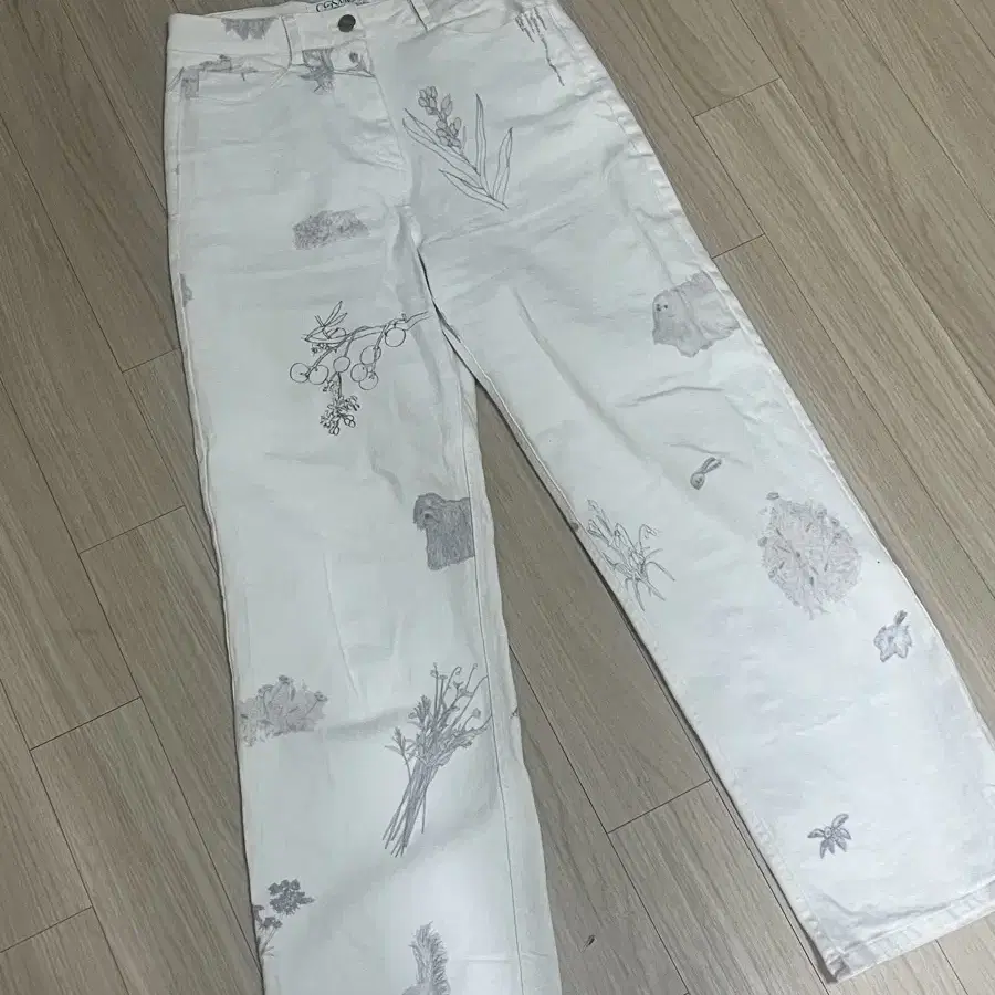 cosmoss 코스모스 WILD FLOWER WHITE DENIM 바지