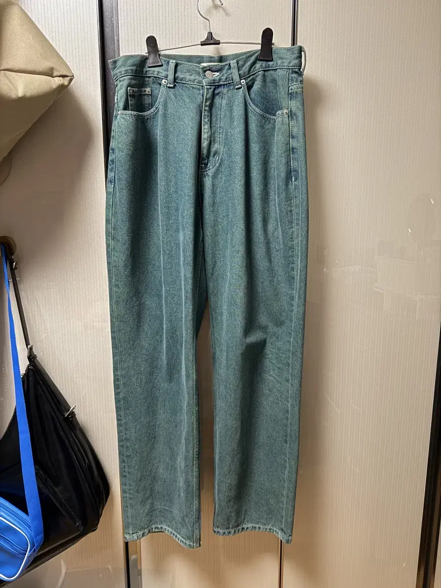 [Class A] Bonded Green Denim Pants 30-32