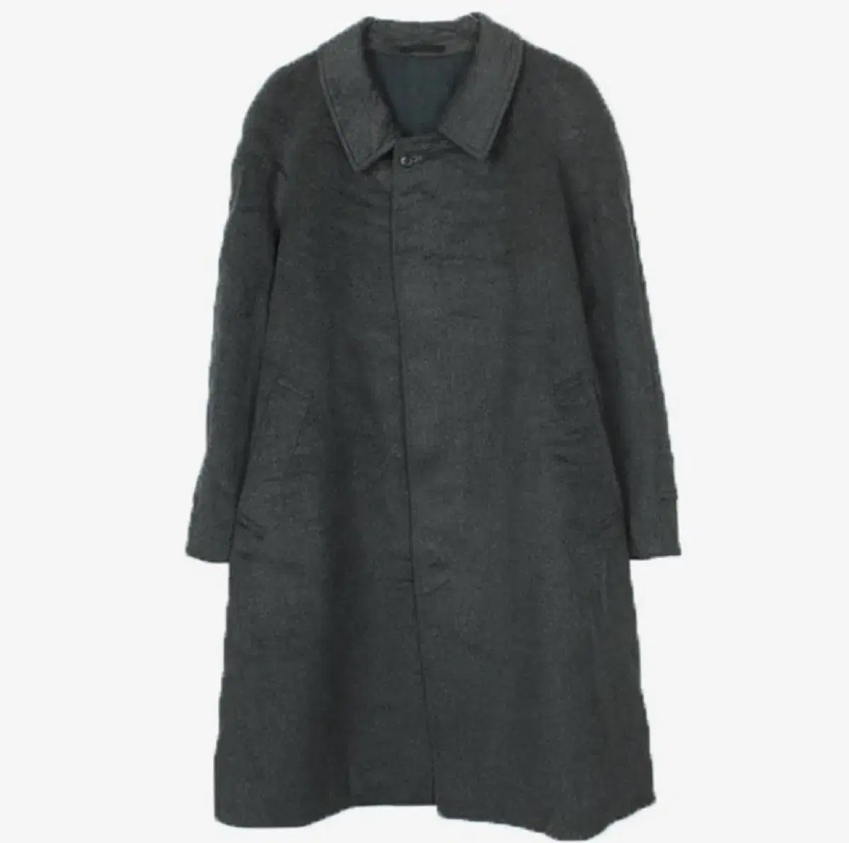 Long coat in jin gray cashmere