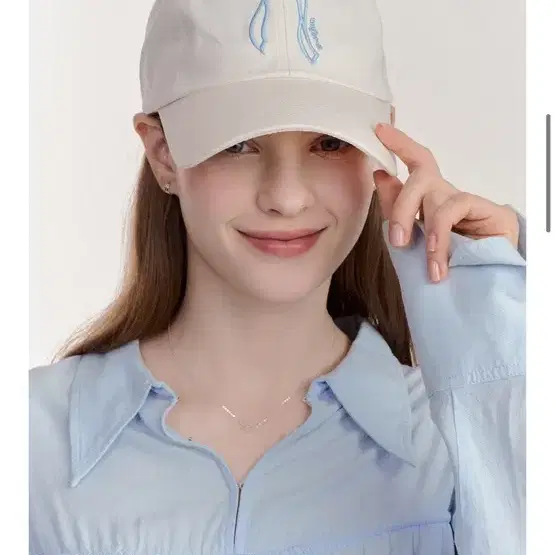 앵브록스 모자 deary ribbon ball cap 아이보리(화이트)