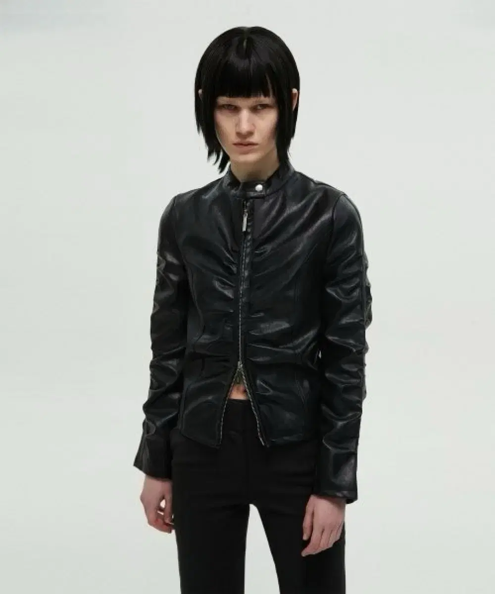 나체 LEATHER JACKET (BLACK)