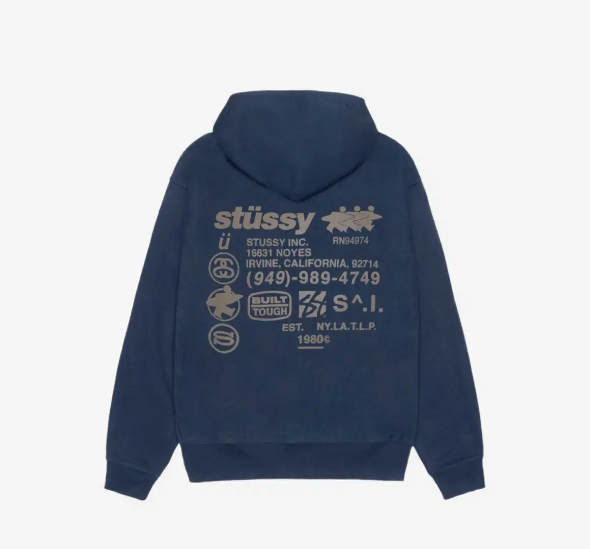 Stussy DNA Hoodie Zip-up Navy L