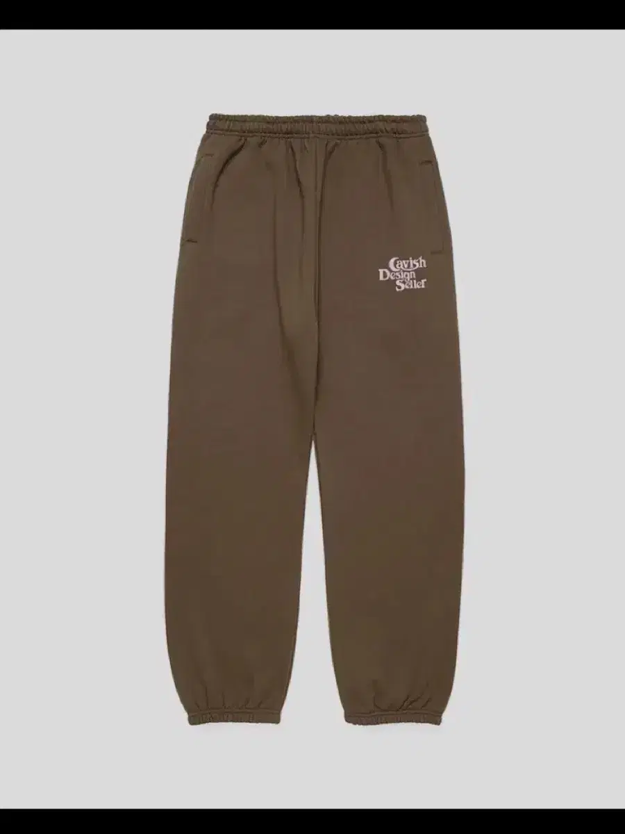 카비시 SELLER LOGO SWEATPANTS ( BROWN )