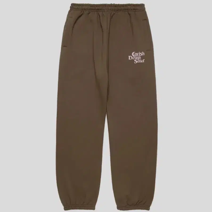 카비시 SELLER LOGO SWEATPANTS ( BROWN )