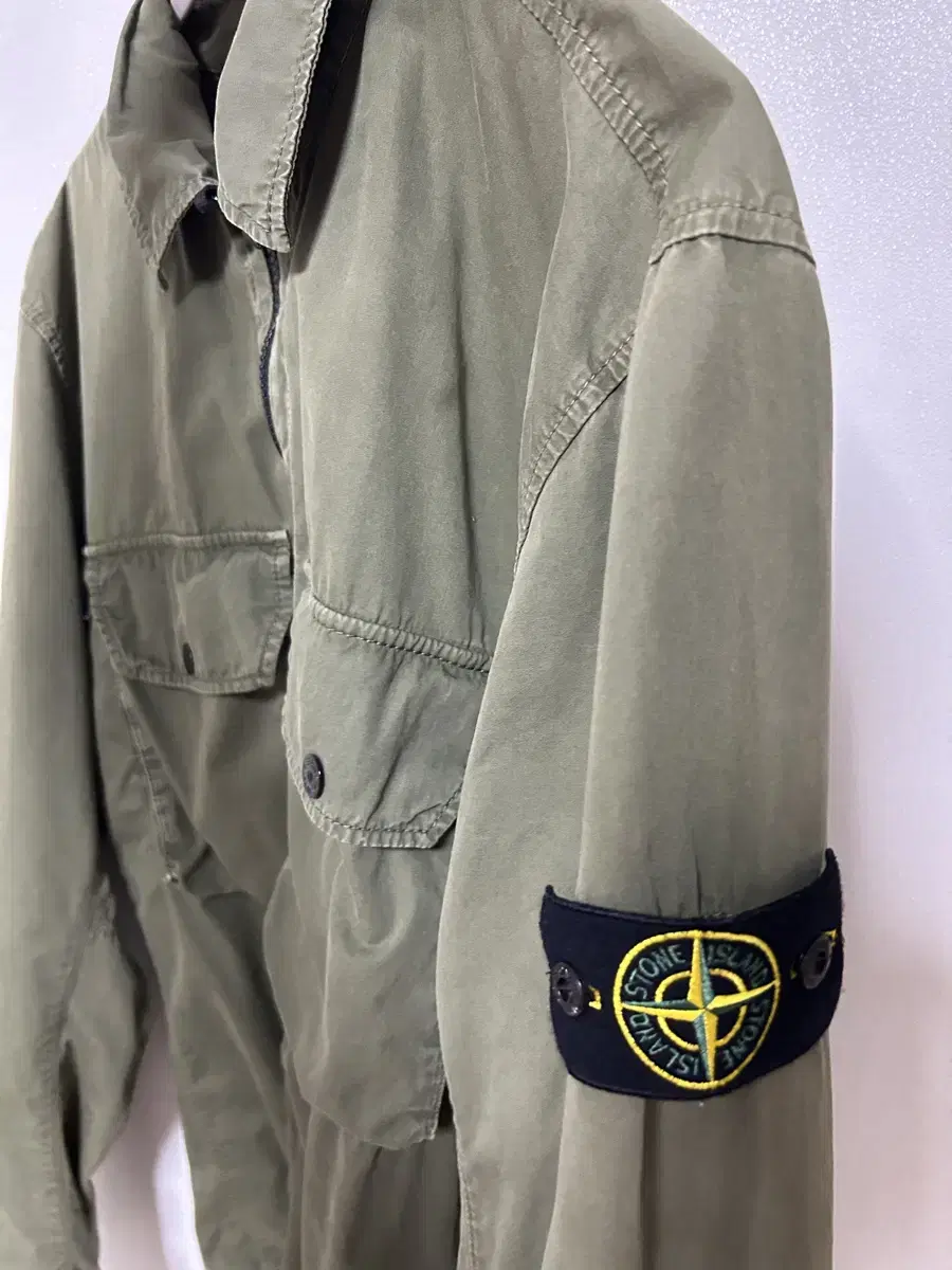 S size Stone Island 21fw Olde Effect Overshirt Olive L