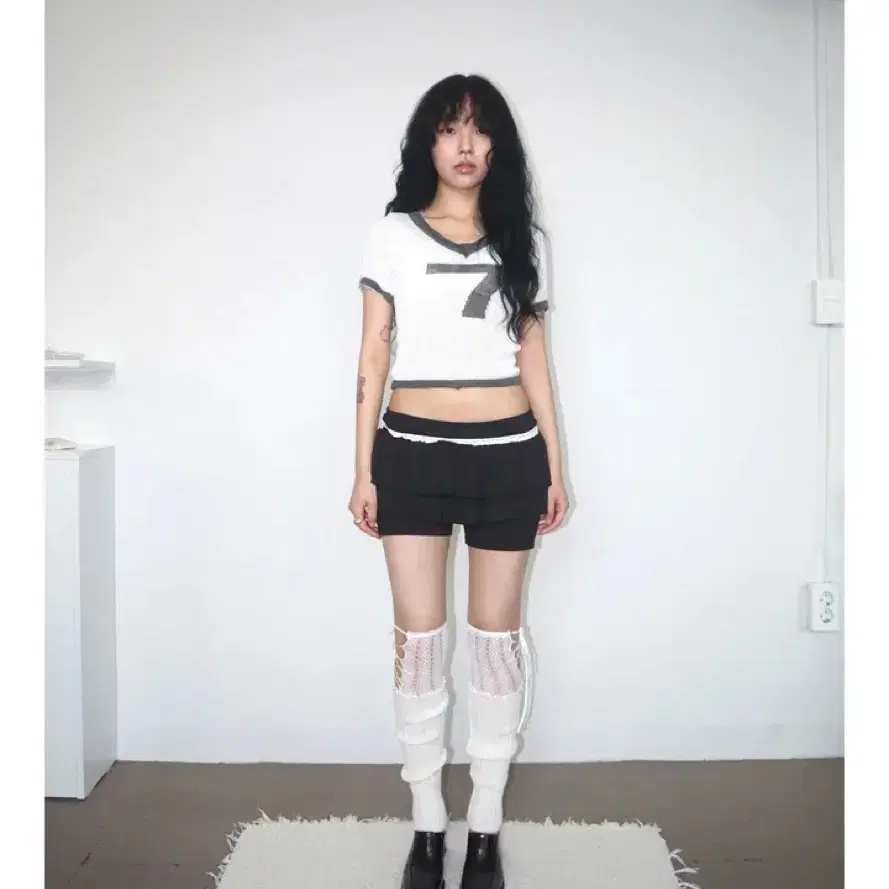 팁씨 yoi skirt leggings black