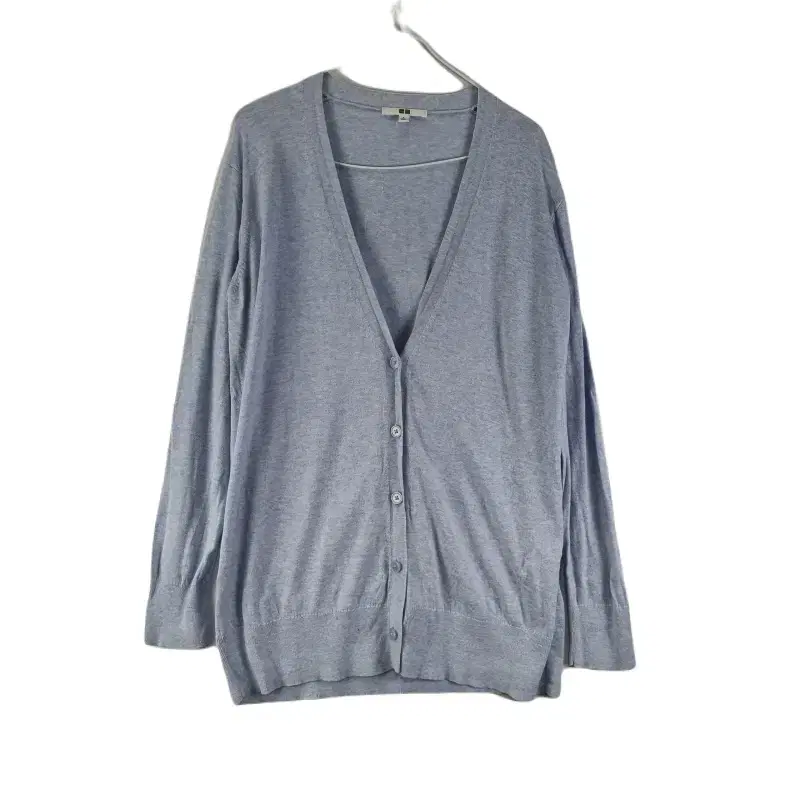 E6945 UNIQLO Womens L BLUE Cashmere Cardigan/Dirk