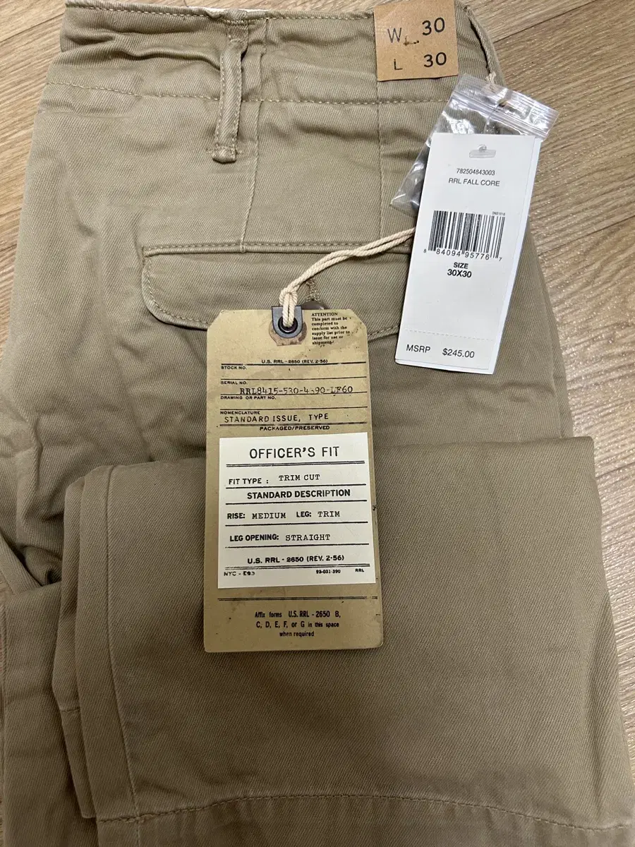 RRL WL Officers Chino Pants Khaki