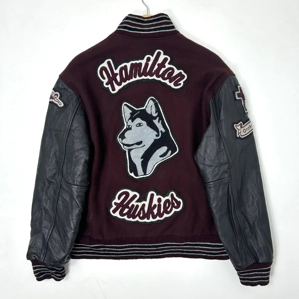 (무료배송) 2000s USA Hamilton huskies 레더 바시티