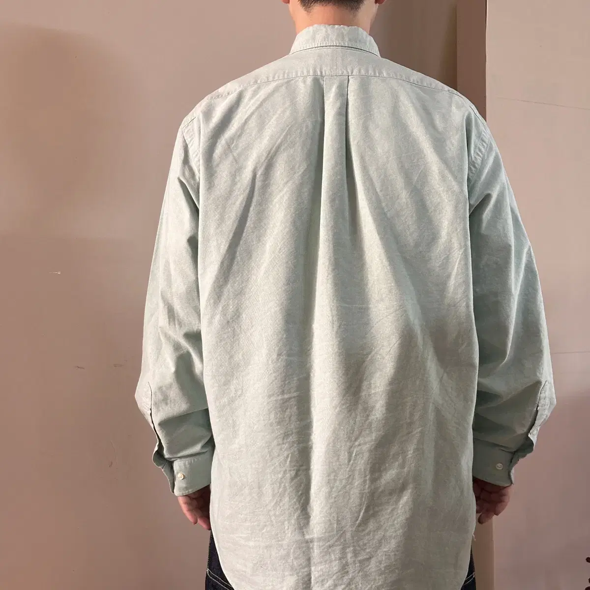 폴로 긴팔 셔츠 민트 16.5 XL