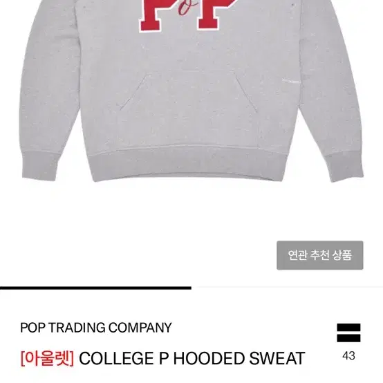 pop college p hooded sweat