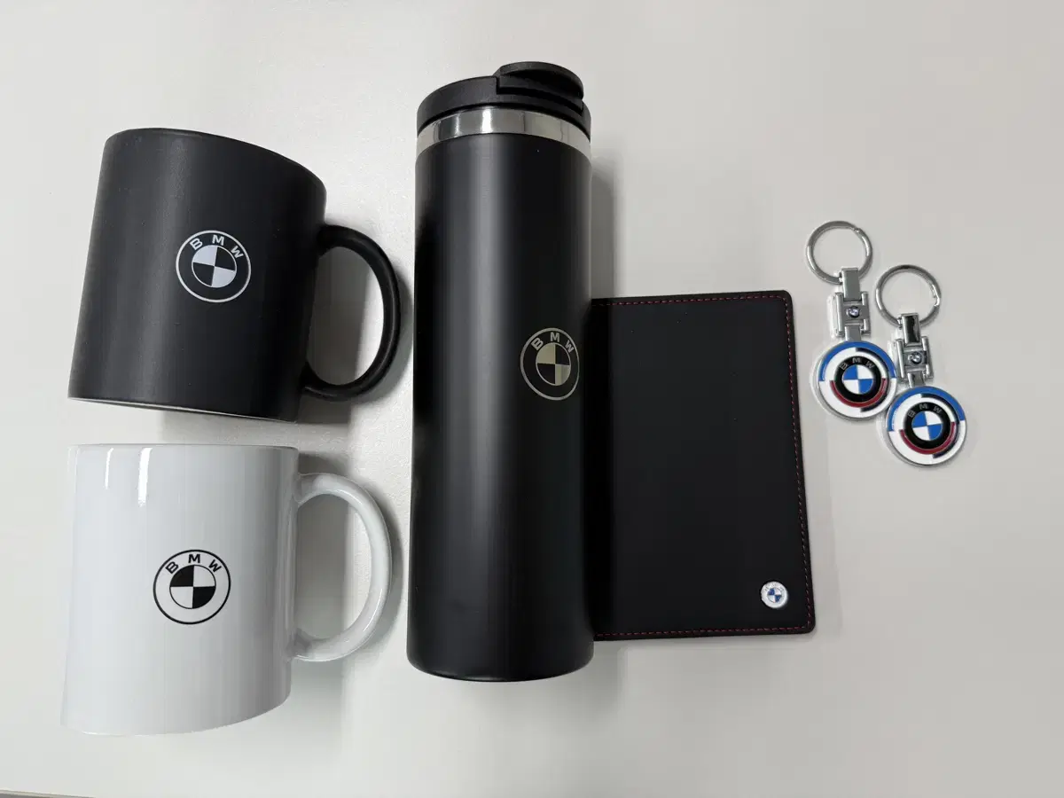 BMW Mug Tumbler Passport Holder keyring Set New