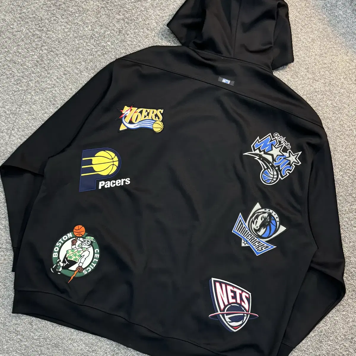 (4XL) UNK NBA 패치 후드집업