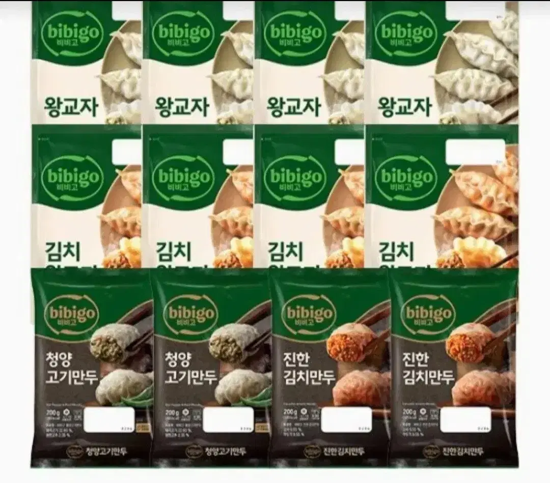 비비고만두종합12봉 비비고왕교자,김치왕교자,청양수제고기만두,진한김치만두