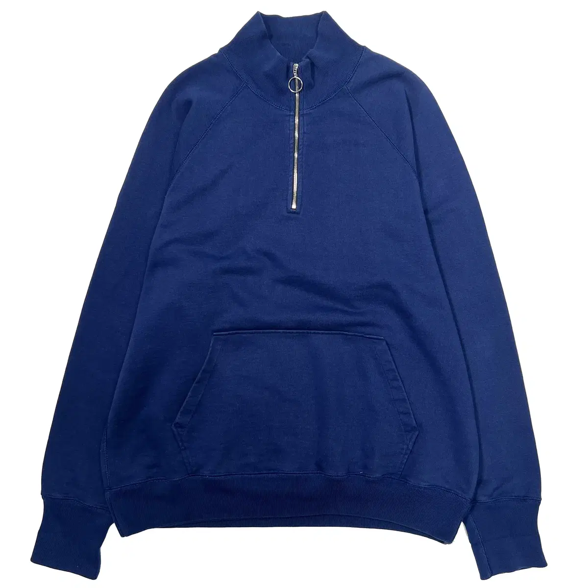 Drax Navy Cotton Quarter Zip Sweatshirt (XL)