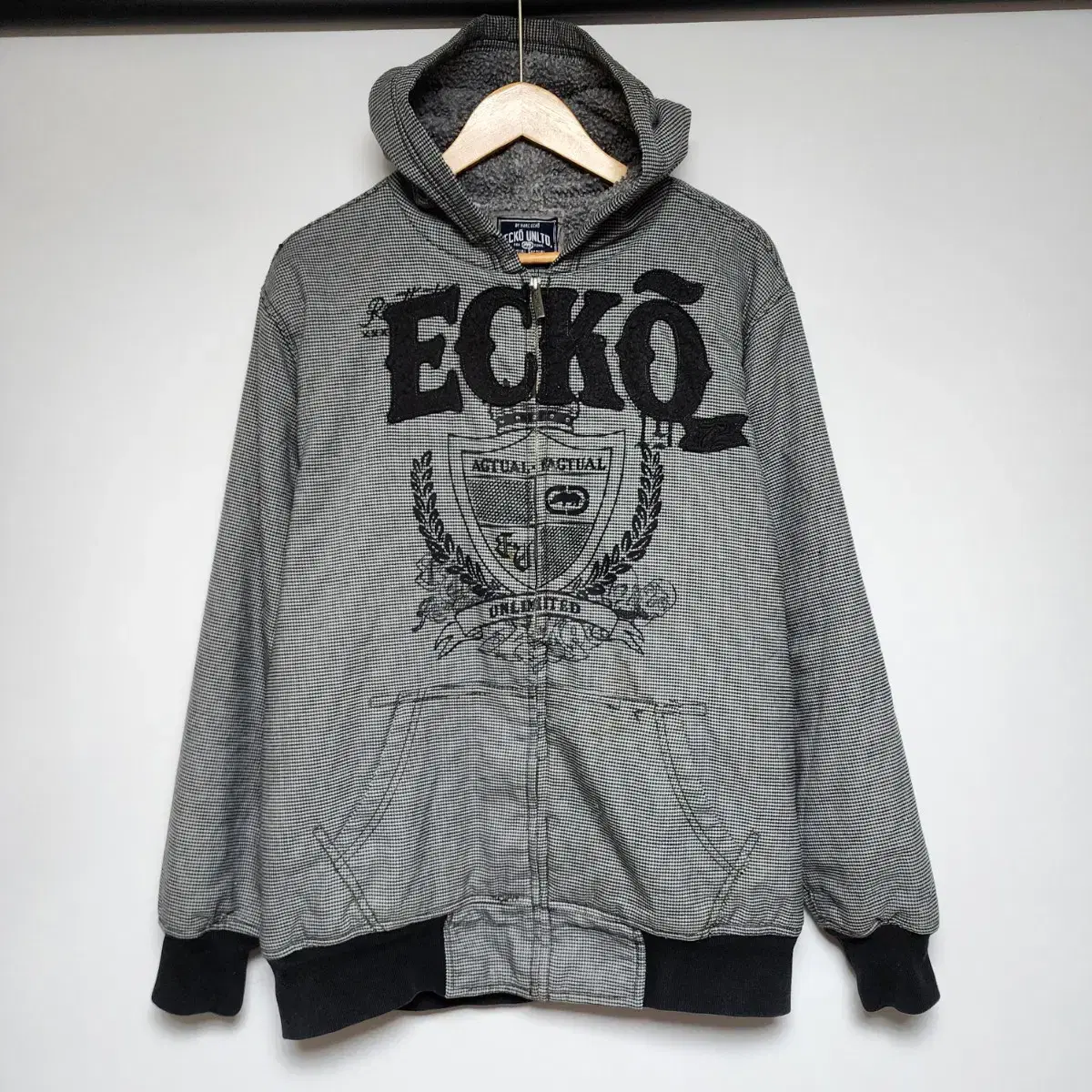 ECKO 에코 락시크 체크 후드집업