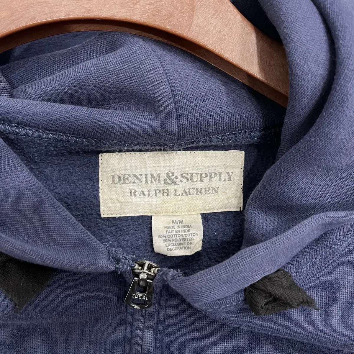 Denim & Suppy 데님앤서플라이 빈티지 후드 집업