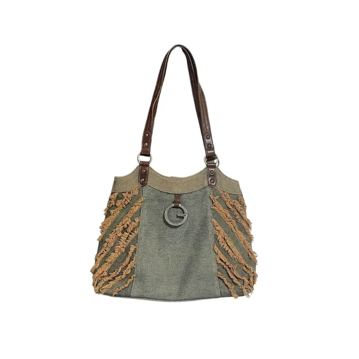 Guess denim western shoulder bag