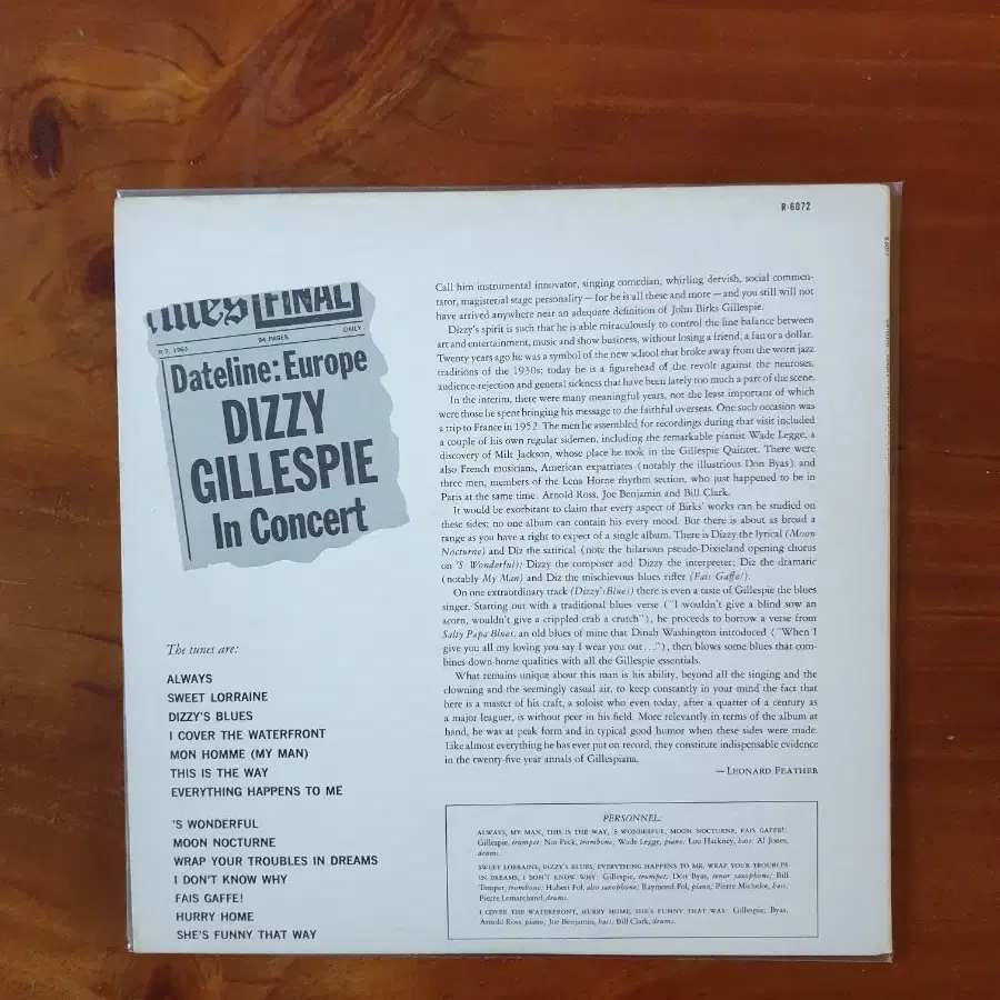 Dizzy Gillespie in Concert LP