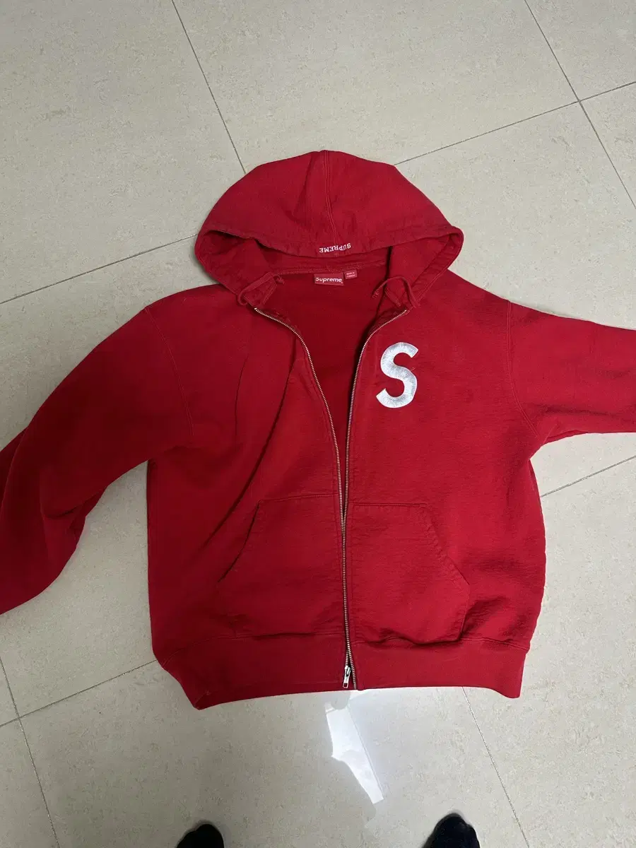 Supreme Hooded Zip-Up Red