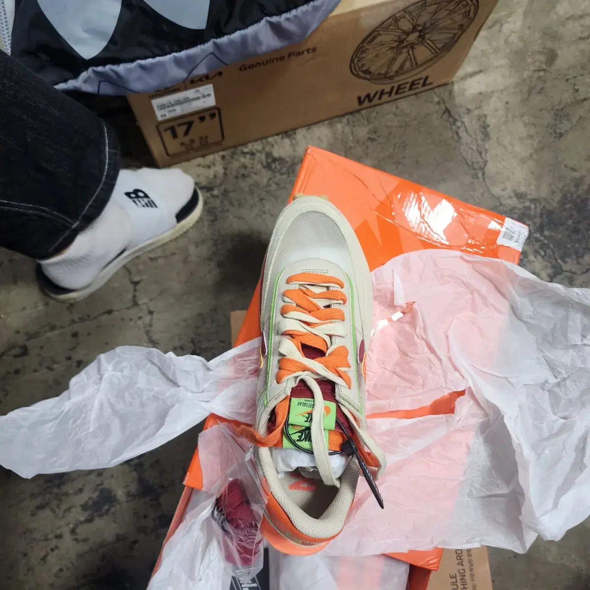 Nike x Sacai x Clot LDWaffle Orange Blaz