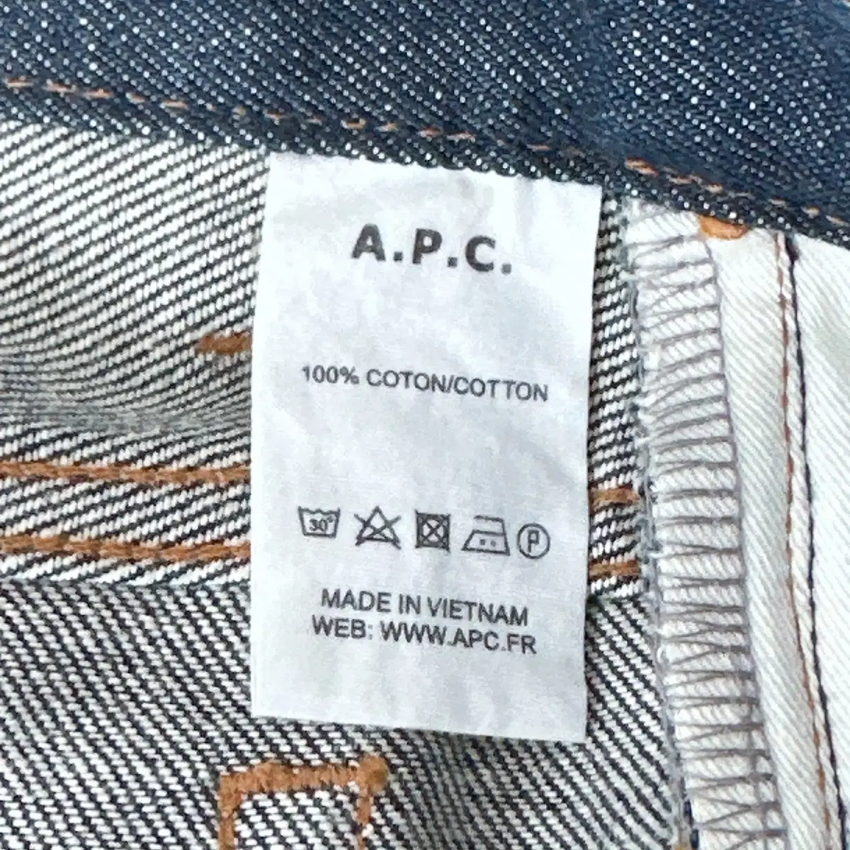 A.P.C 아페쎄 JPN 셀비지 5버튼 진청 데님 팬츠