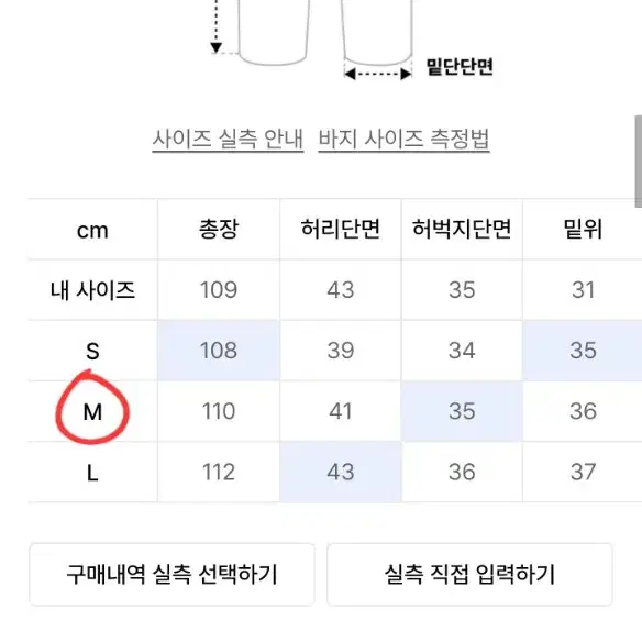 인사일런스 커브드 플리츠 데님 팬츠 M 사이즈