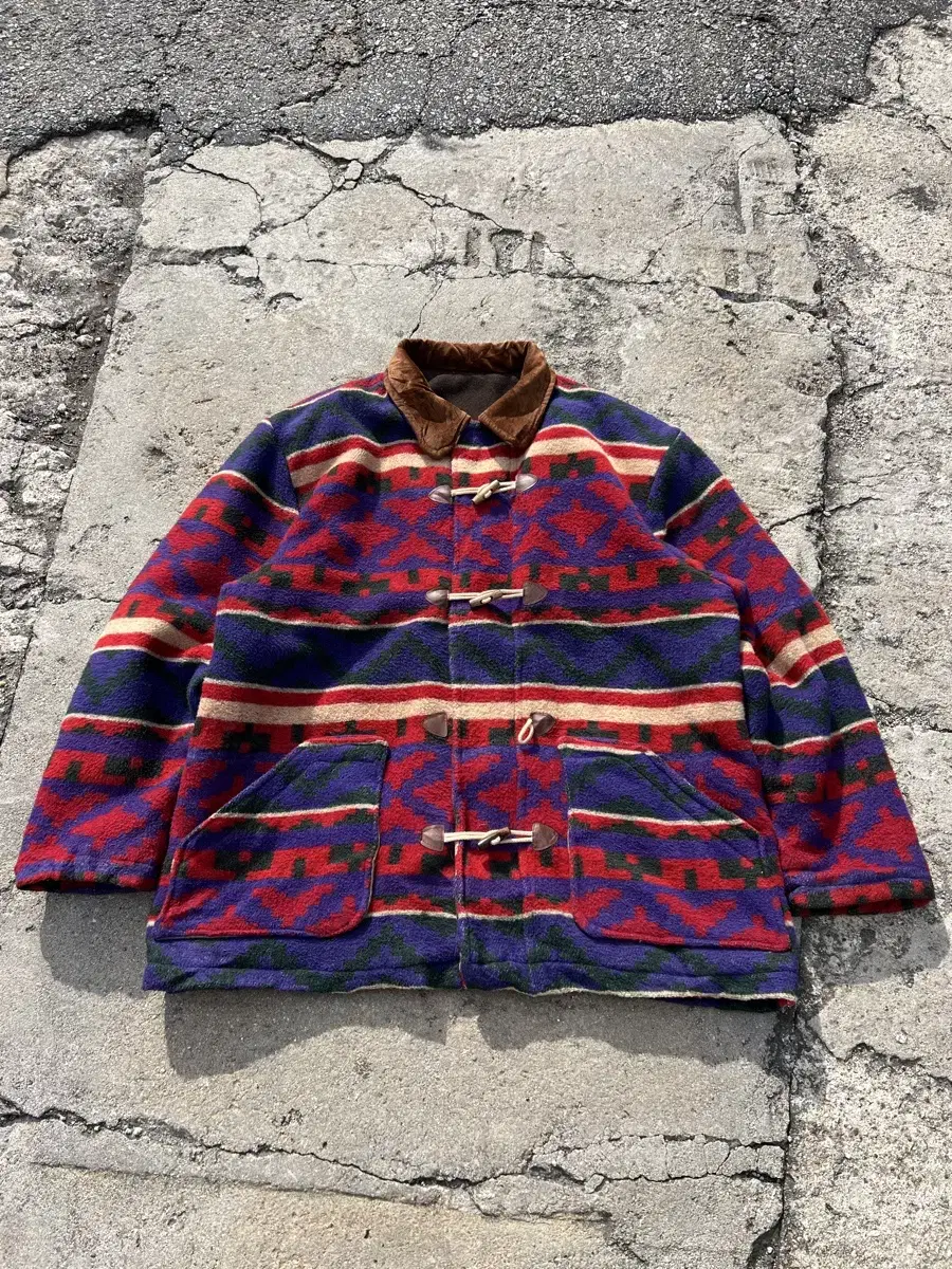 OLD VINTAGE HEAVY WOOL AZTEC 네이티브 나바호자켓