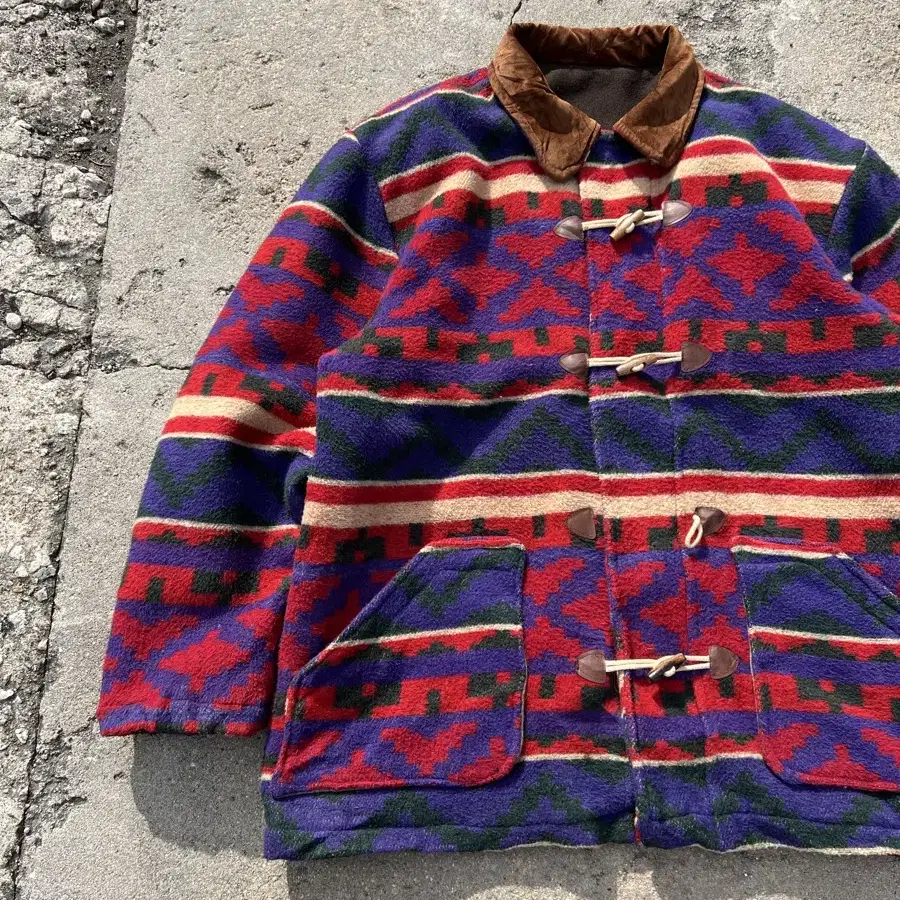 OLD VINTAGE HEAVY WOOL AZTEC 네이티브 나바호자켓