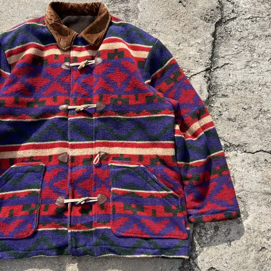 OLD VINTAGE HEAVY WOOL AZTEC 네이티브 나바호자켓