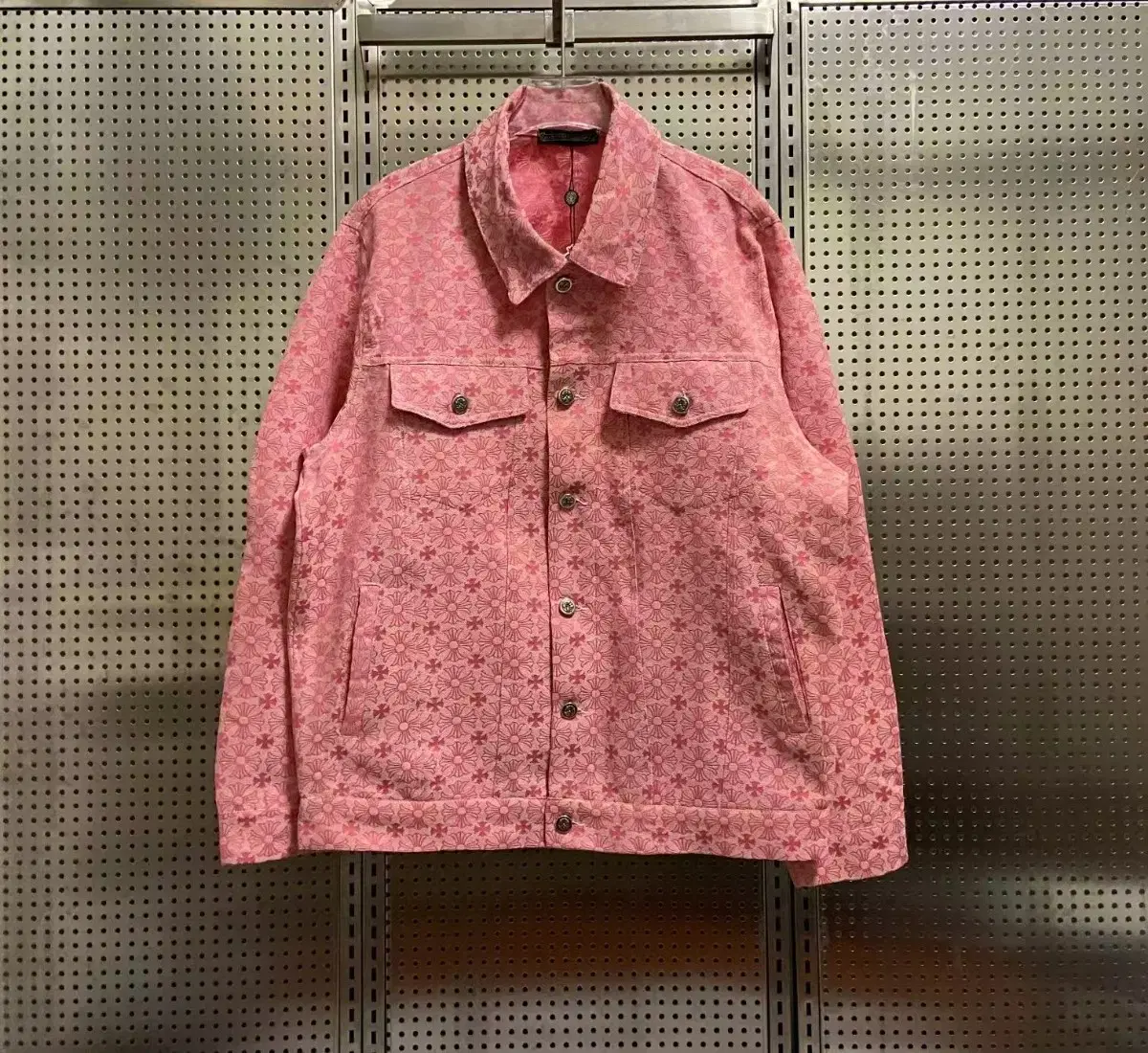 Chrome Hearts Pink Denim Coat size L