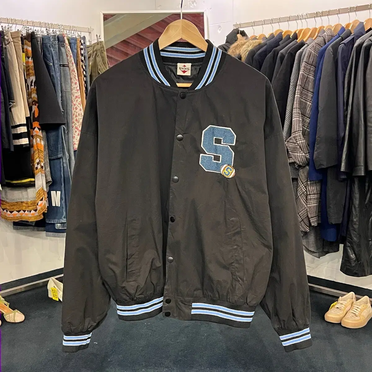 [Tacpo] [L] Vintage Spellout Stadium Jacket