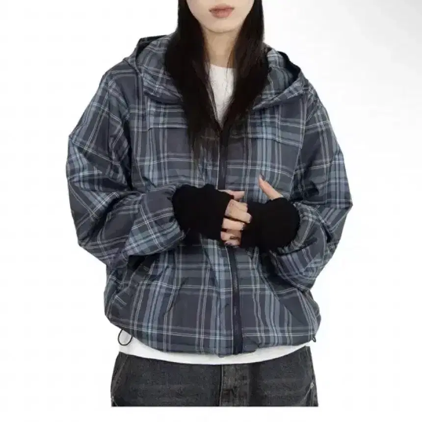 릿킴 CHECKER HOOD JUMPER