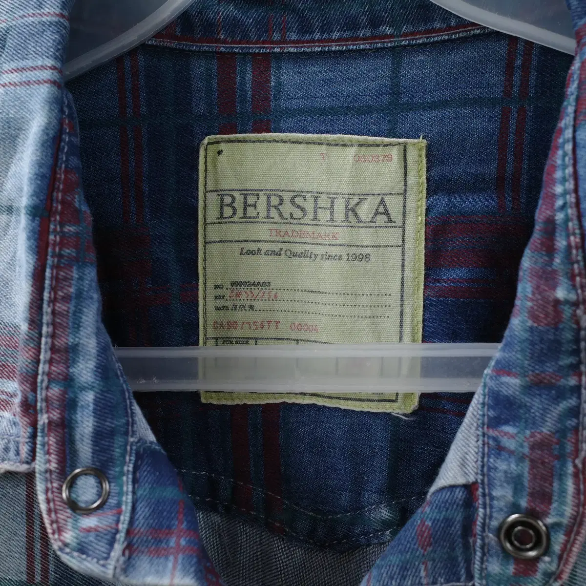 BERSHKA 웨스턴 체크 데님,