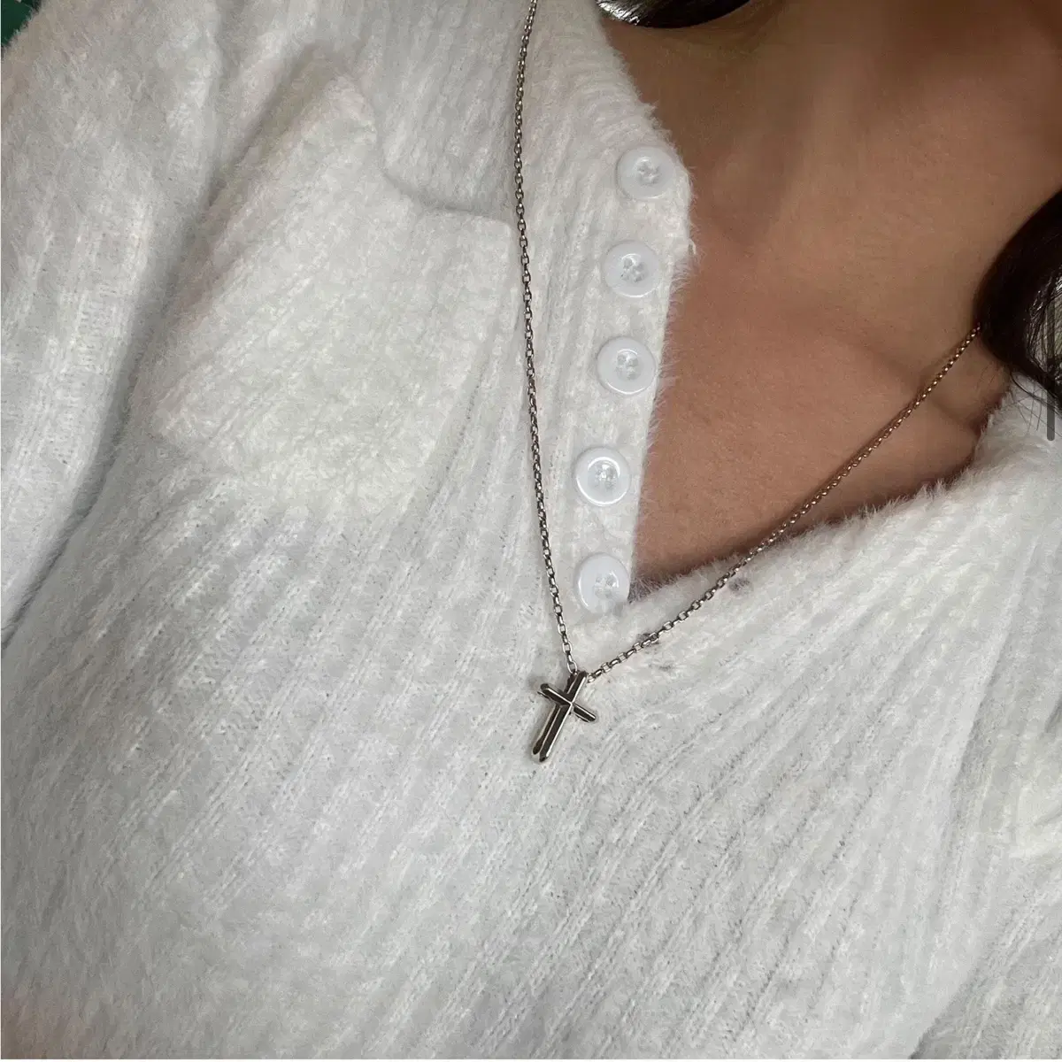 scudo cross necklace 스쿠도 십자가 목걸이 55cm