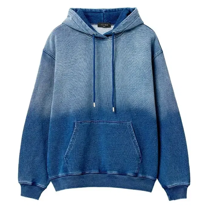 Alice Reverse Washed Denim Hooded Jeans Hoodie Mid-Bloo