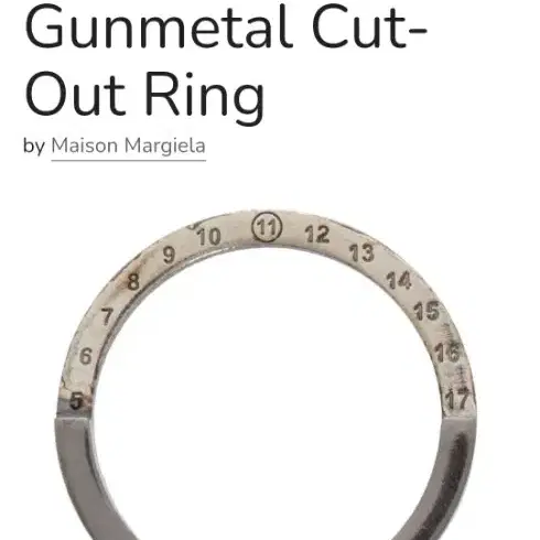 Gunmetal Cut-OUT Ring 정품 마르지엘라 실버 반지8호