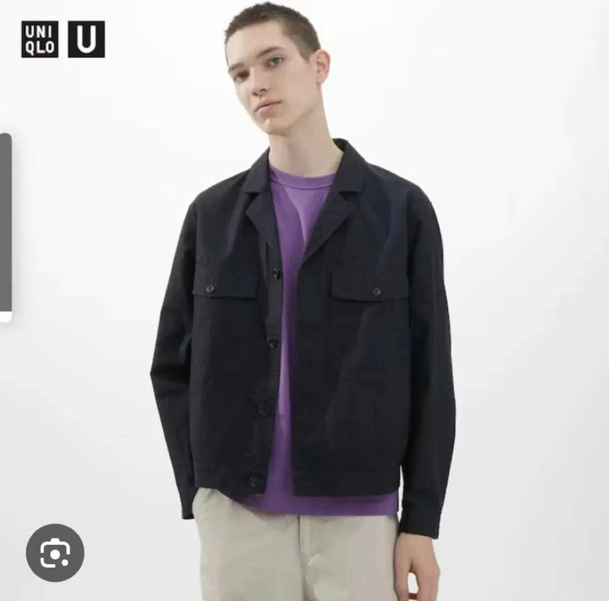 UNIQLO U Short Jacket, Work Jacket Shirt Lightweight Padded Blocktech Parka UltraLight