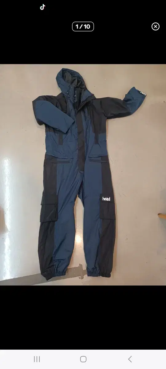 Full & Bear Rain Cargo Hoodie Jumpsuit XL