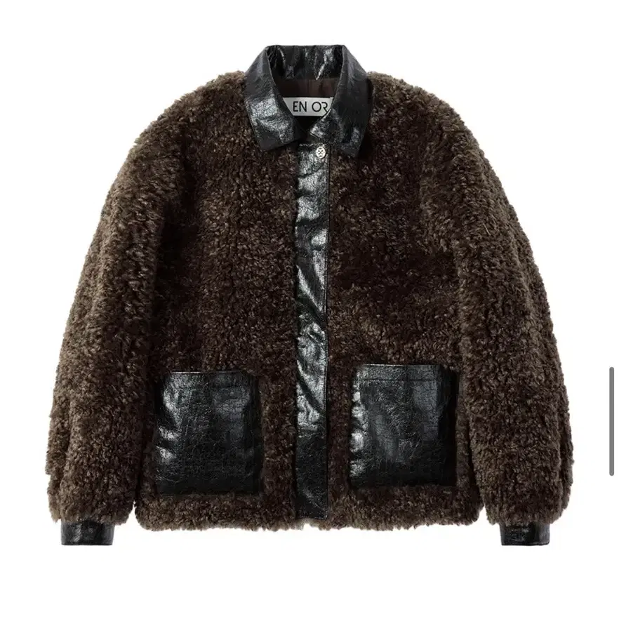 엔오르 LEATHER COLORED FUR JACKET