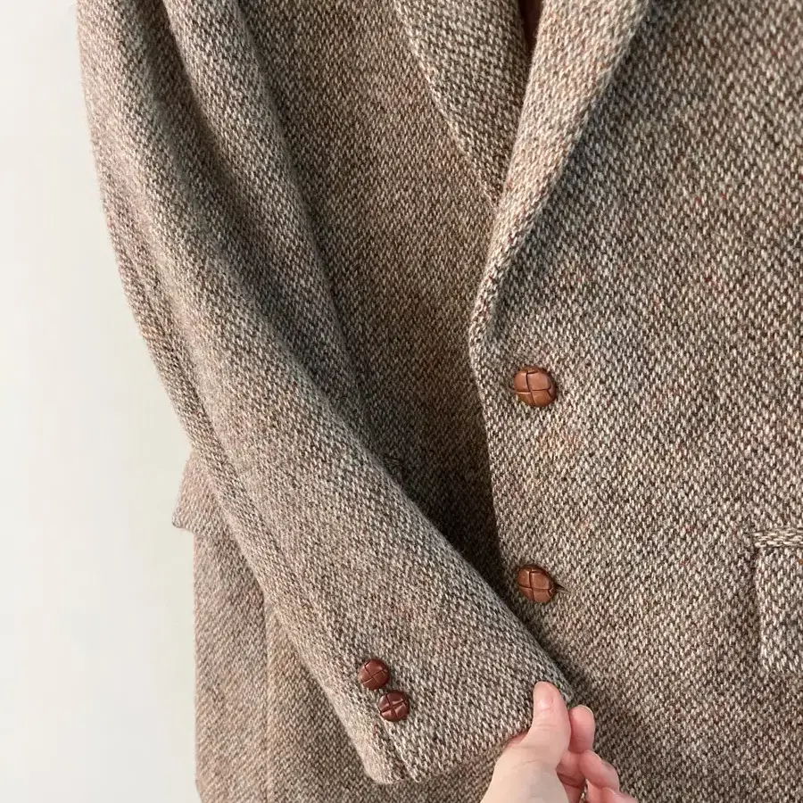 HARRIS TWEED 베이지자켓