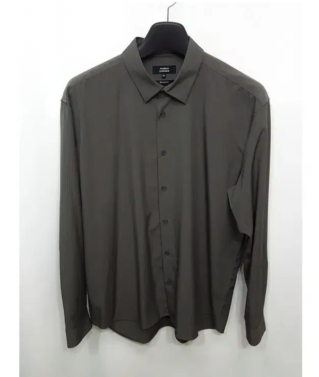 Plain Men's Silk Shirt Khaki 105