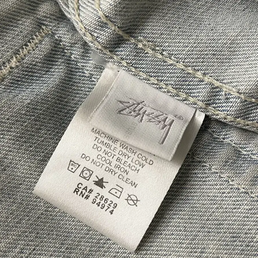 [빈티지] 90s 00s stussy 스투시 연청 데님 자켓 M (100