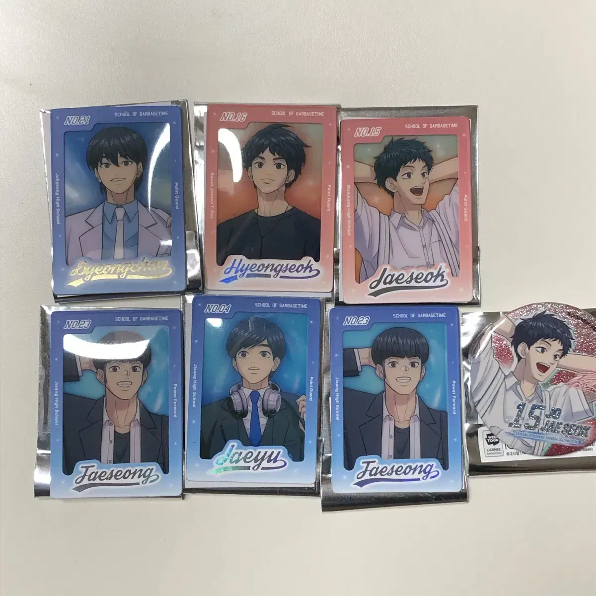 garbage time garbage timepop up randomphotocard byungchan canbadge hyungseok jae seok jae tae tae