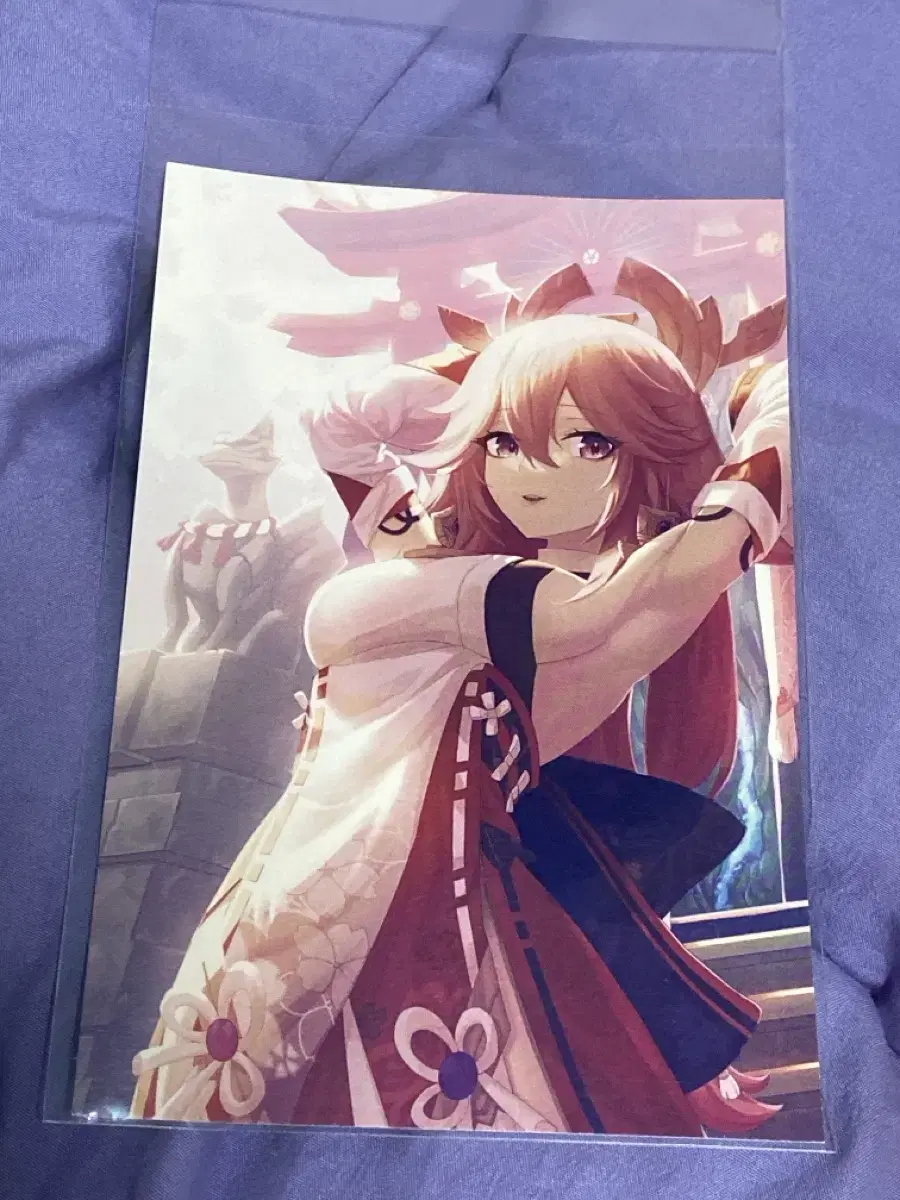 Genshin Impact Unofficial Miko Postcards