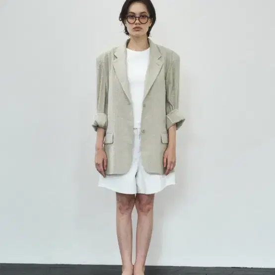 어그스트 natural linen jacket (beige)